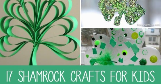 17 Shamrock Crafts for Kids FB image
