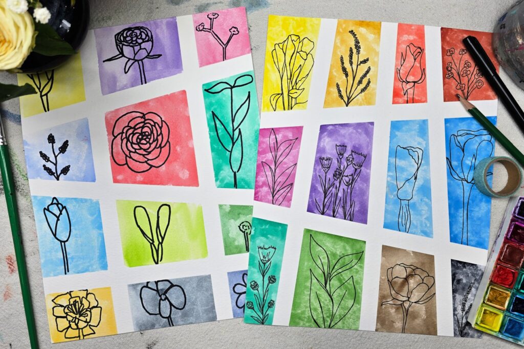 drawing from a bouquet complete horiz kids activities blog